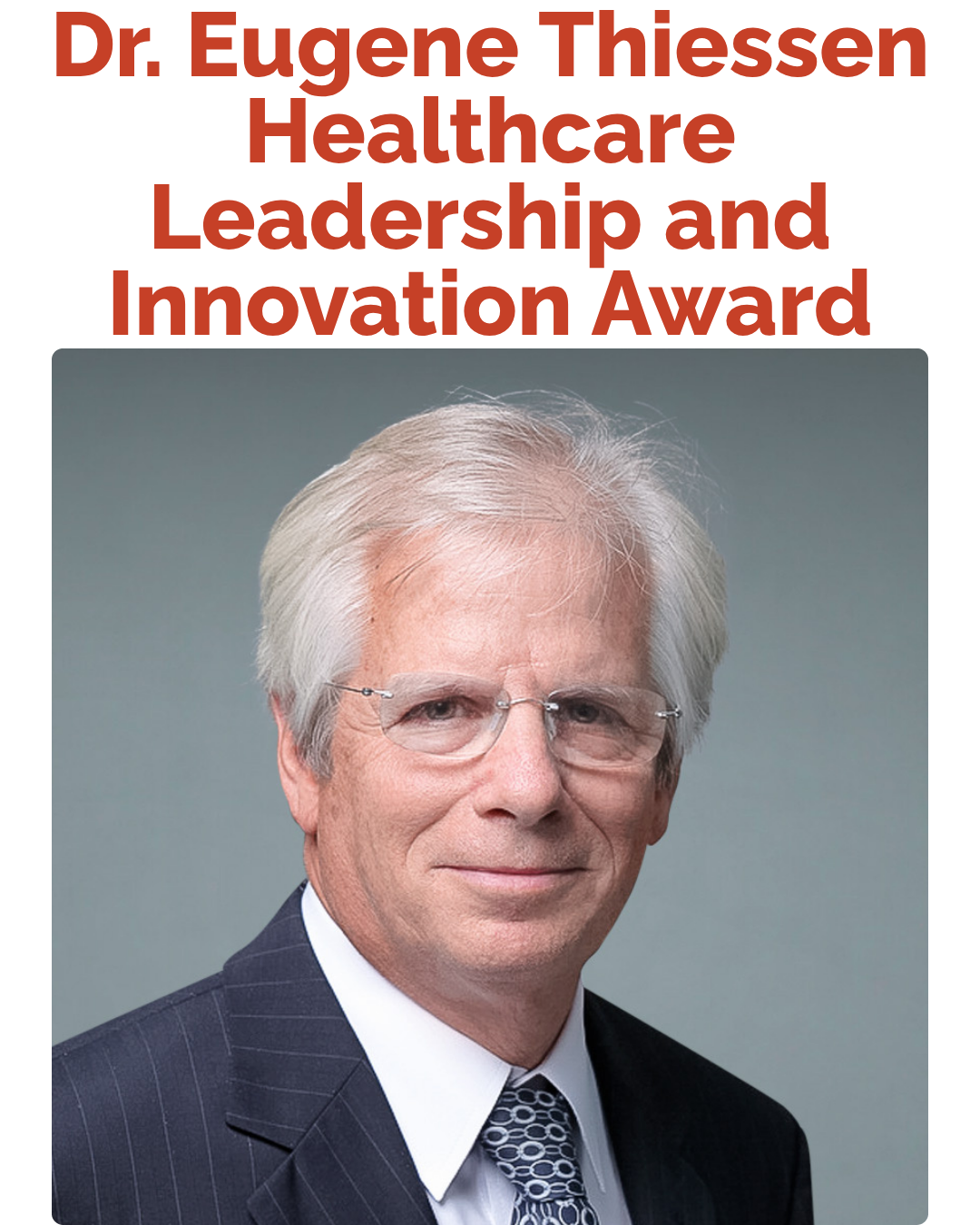 Dr. Thiessen Award Dr. Speyer