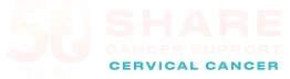 img logo Share Cancer Support 50 white Cervical Cancer