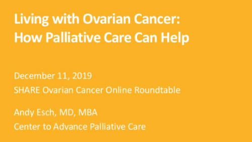 Living with Ovarian Cancer How Palliative Care Can Help cover