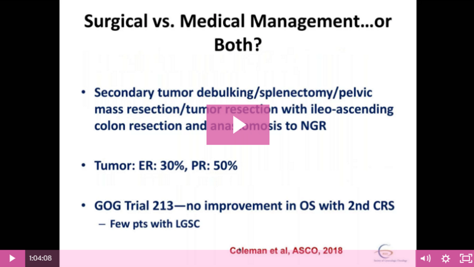 Topic Driven Round Table on Low Grade Serous Ovarian Cancer cover